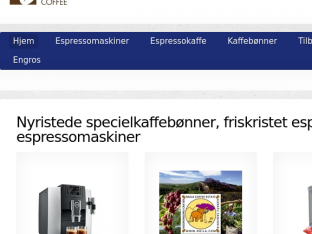 Screenshot fra https://www.davidscoffee.dk/