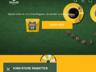 Screenshot fra https://www.minimcoffee.dk